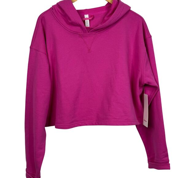 Lululemon All Yours Cropped Terry Hoodie Sonic Pink Plus Size 18 NWT - Picture 5 of 15